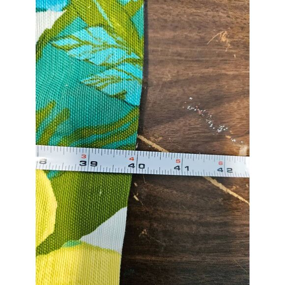 Talbots Dress SZ14W Blue Green Floral Pleat Front - Picture 8 of 8